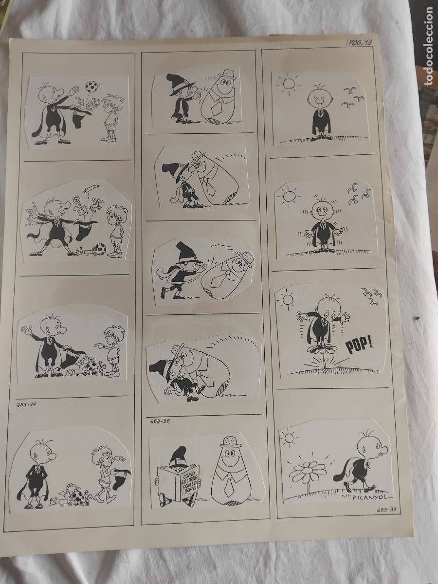 C&oacute;mics: TRES TIRAS ORIGINALES DE PICANYOL. OT EL BRUIXOT.