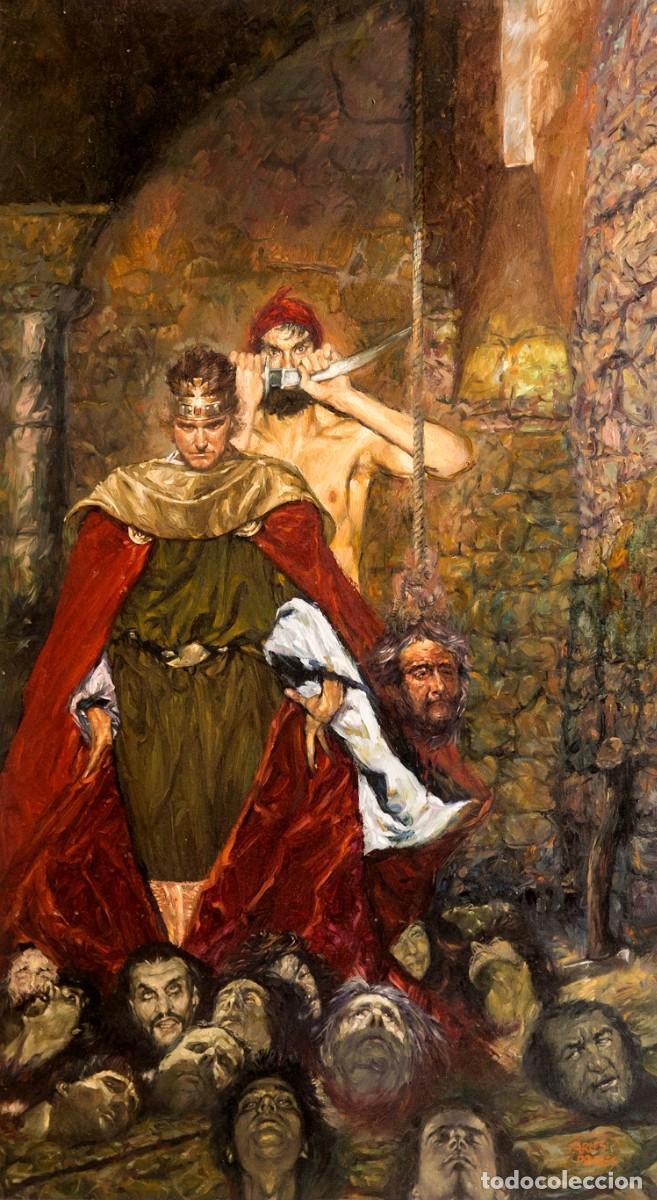 Fumetti: CARLES PRUN&Eacute;S - ORIGINAL - &Oacute;LEO SOBRE LIENZO - 105X58 CM - LA CAMPANA DE HUESCA