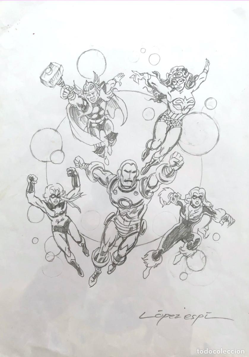 C&oacute;mics: LOPEZ ESPI DIBUJO ORIGINAL LAPIZ