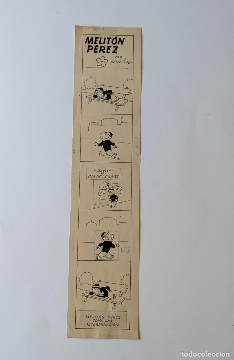 C&oacute;mics: BENEJAM - &rdquo;MELIT&Oacute;N P&Eacute;REZ TOMA UNA DETERMINACI&Oacute;N&rdquo; ORIGINAL FIRMADO