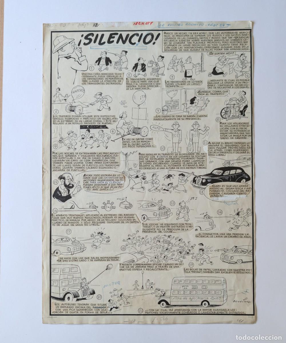 BENEJAM ”¡SILENCIO!” ORIGINAL 45 X 31,5 CM FIRMADO | todocoleccion