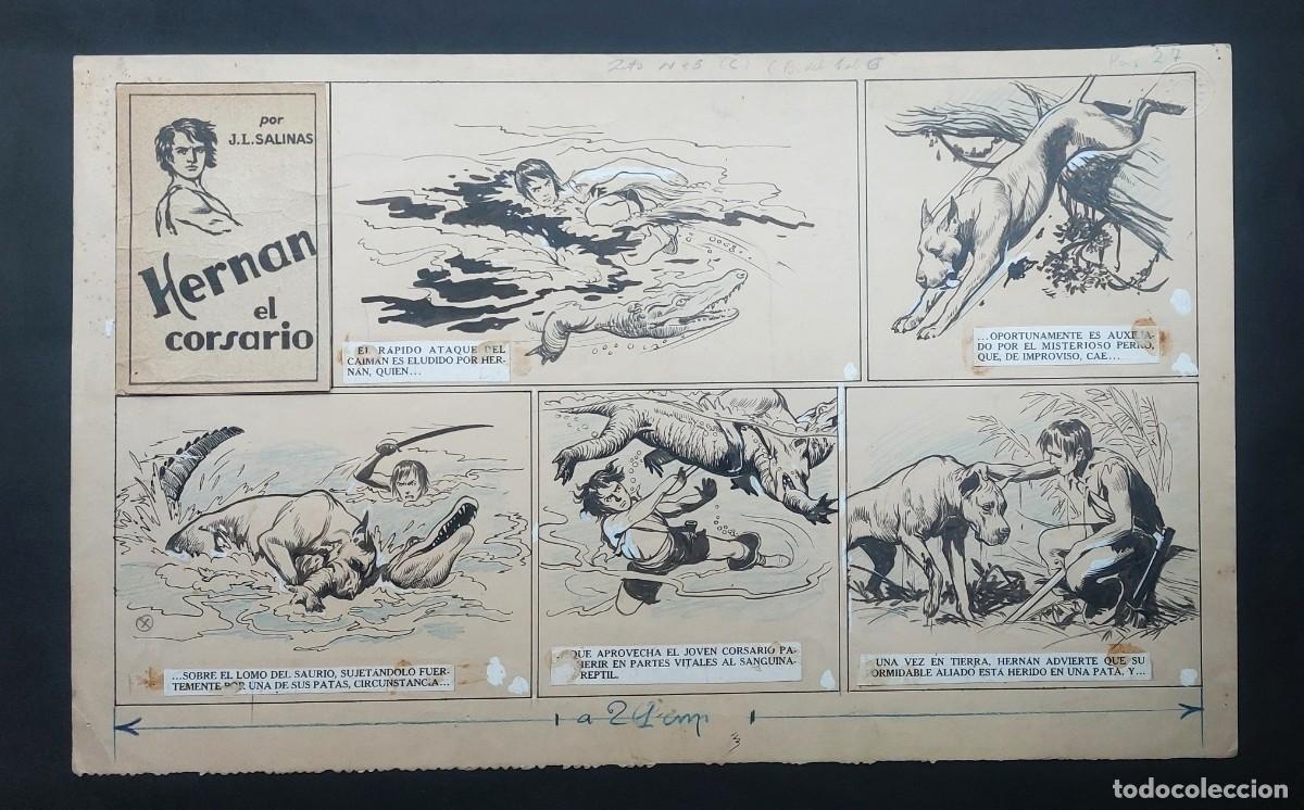 C&oacute;mics: MAGN&Iacute;FICO ORIGINAL DE HERN&Aacute;N EL CORSARIO DE JOS&Eacute; LUIS SALINAS (CISCO KID) DE 1937