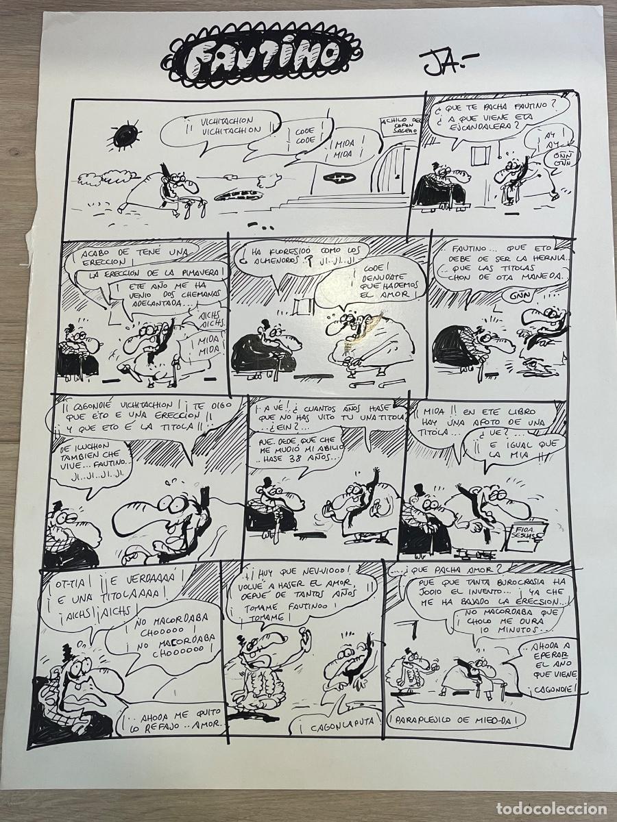 C&oacute;mics: P&aacute;gina Original de Ja (Jordi Amor&oacute;s) - Fautino - El Papus n.472 p.18