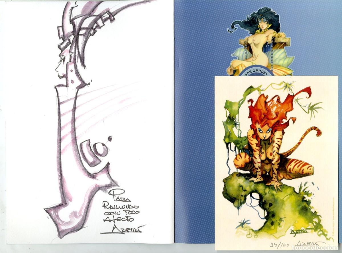 C&oacute;mics: Alfonso Azpiri / Artbook10 / Dibujo original con dedicatoria en el interior + l&aacute;mina firmada