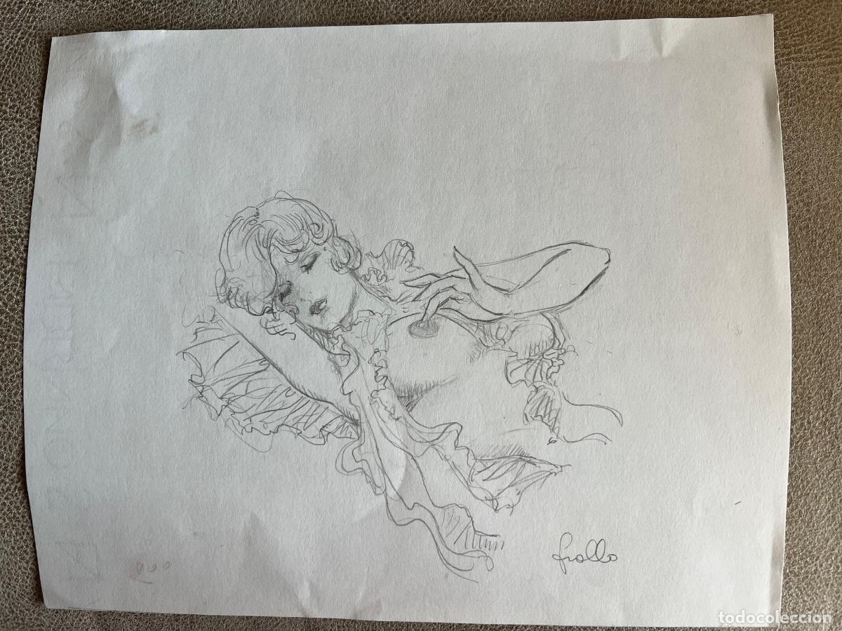 Comics: LEONE FROLLO DIBUJO EROTICO ORIGINAL ILLUSTRAZIONE ORIGINALE FIRMATA FROLLO