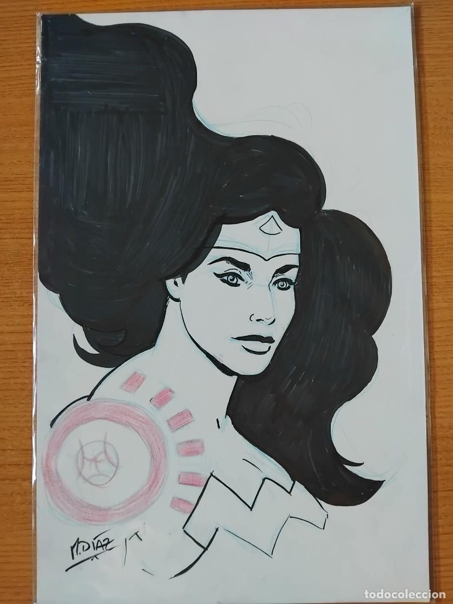 C&oacute;mics: ABSOLUTE WONDER WOMAN. ILUSTRACI&Oacute;N ORIGINAL. M.D&Iacute;AZ
