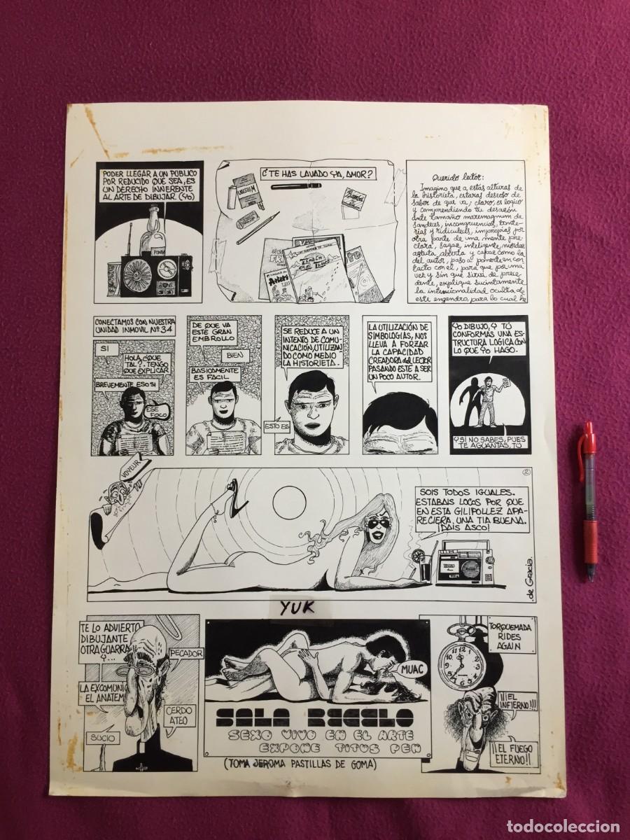 C&oacute;mics: HOJA DE ART COMIC PARA FANZINE ORIGINAL- ESTILO EL VIBORA - AUTOR: VICENTE DE GRACIA - A&Ntilde;OS 70
