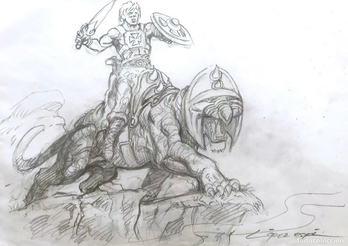 C&oacute;mics: LOPEZ ESPI DIBUJO ORIGINAL HE-MAN (MASTERS DEL UNIVERSO)