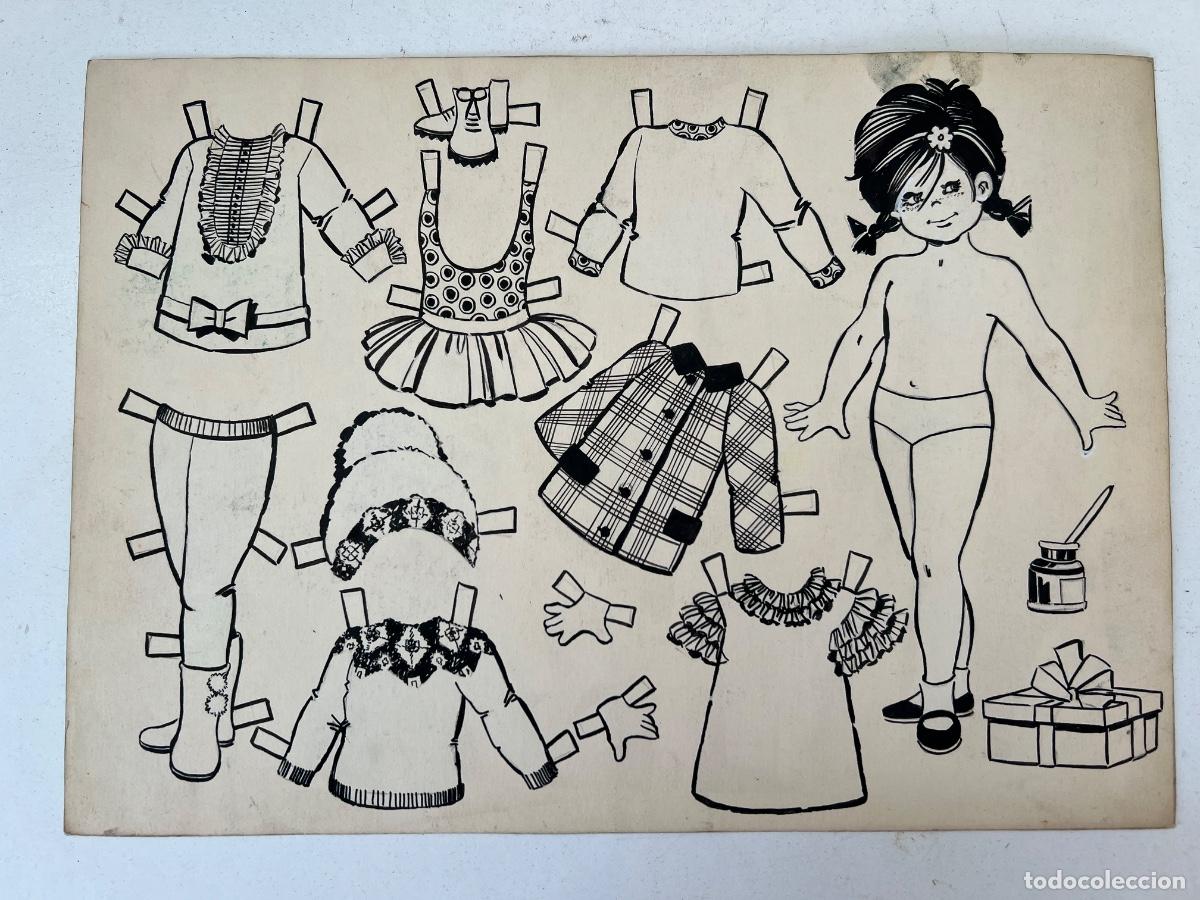 Comics: DIBUJO ORIGINAL PARA RECORTABLES DE MU&Ntilde;ECA