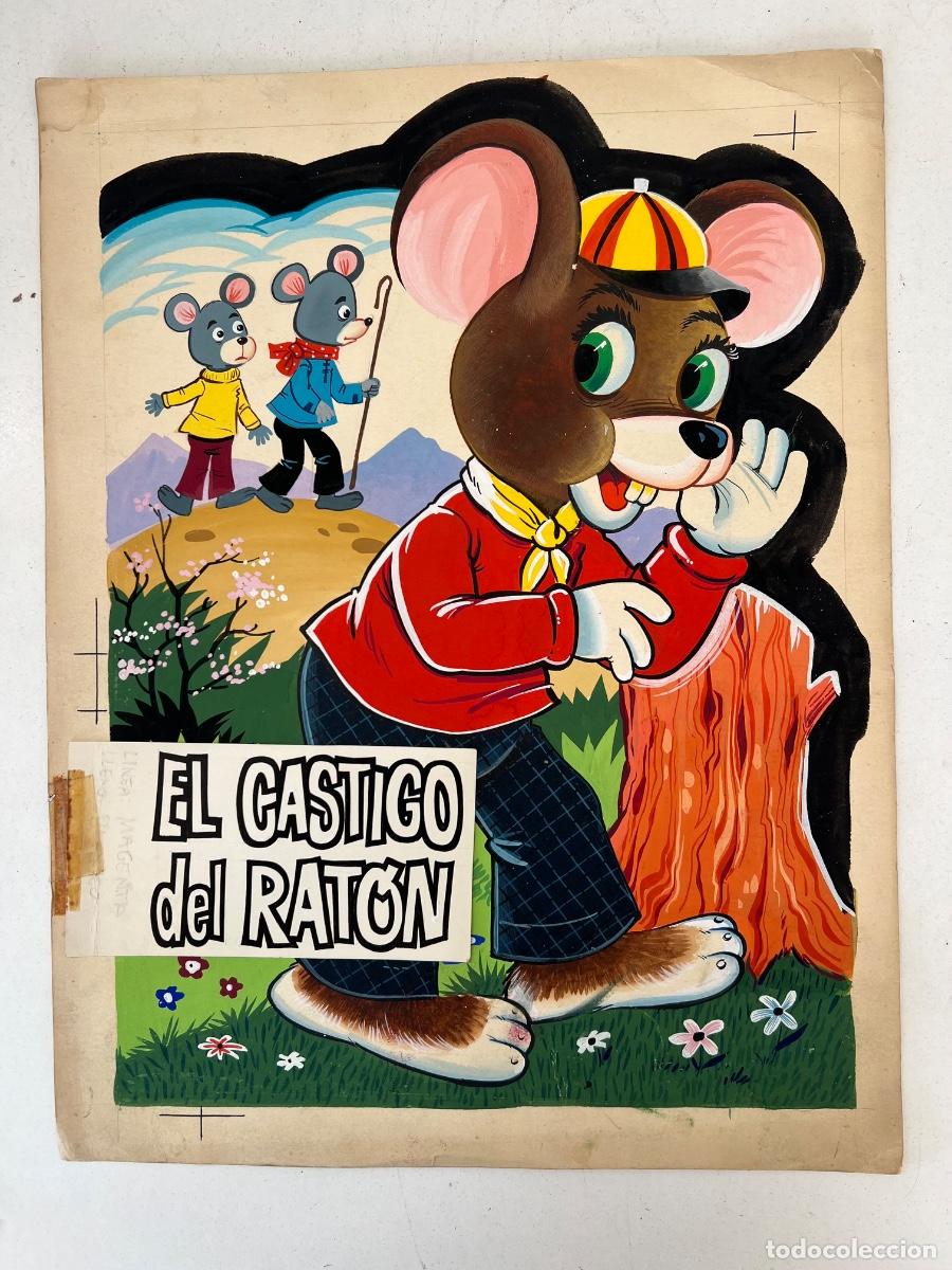C&oacute;mics: DIBUJO ORIGINAL EDITORIAL FERMA COLECCION ANIMALITOS FELICES 1965 EL CASTIGO DEL RATON