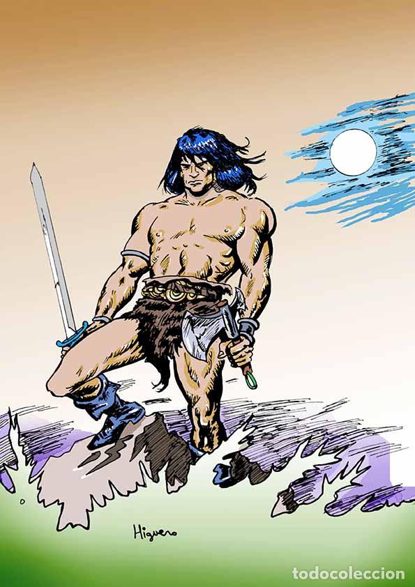 C&oacute;mics: Print, L&aacute;mina de Recreaci&oacute;n de personaje C&oacute;mic Conan-3-en DIN A4
