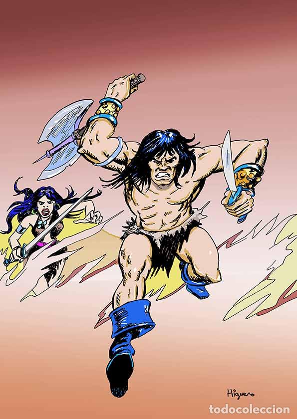 C&oacute;mics: Print, L&aacute;mina de Recreaci&oacute;n de personaje c&oacute;mic Conan-4-en DIN A4