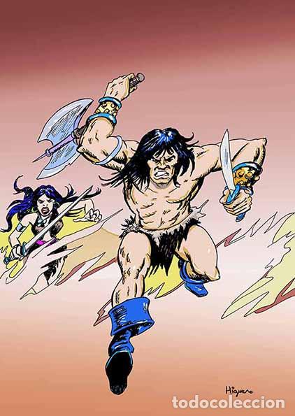 C&oacute;mics: Print, L&aacute;mina de Recreaci&oacute;n de personaje c&oacute;mic Conan-4-en DIN A4