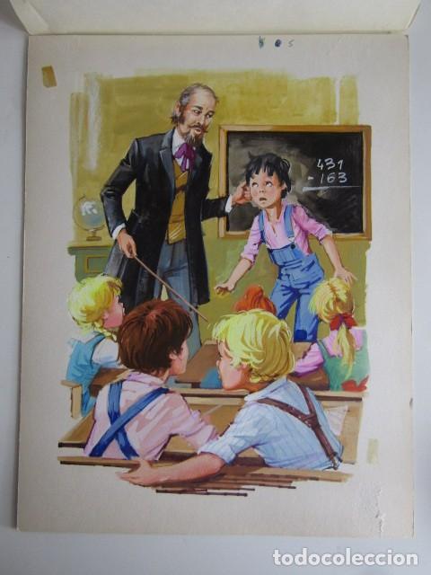 C&oacute;mics: PINTURA ORIGINAL GOUACHE ILUSTRADOR &rdquo;DELFIN VILLA&rdquo; - TOM SAWYER - LIBROS JUVENILES VOL. 8 - MAVES