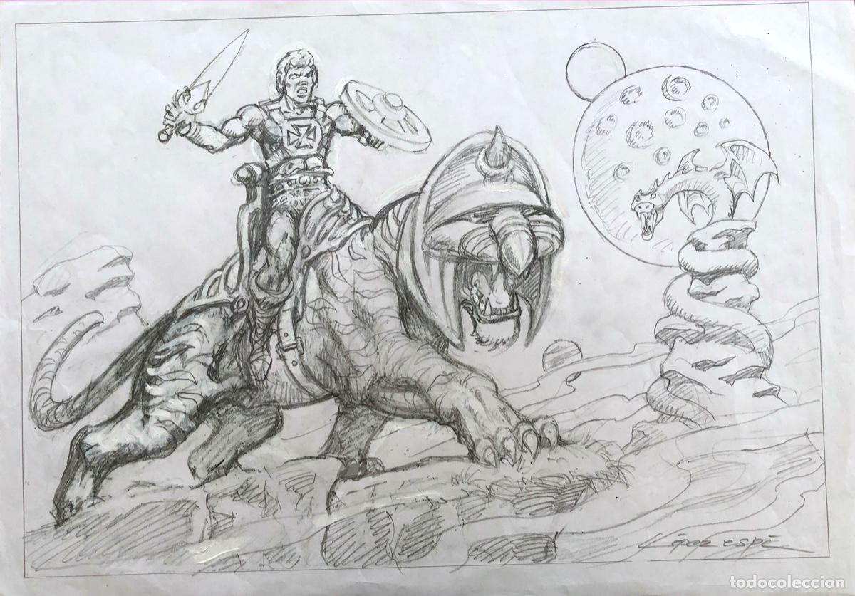 C&oacute;mics: LOPEZ ESPI DIBUJO ORIGINAL HE-MAN (MASTERS DEL UNIVERSO)