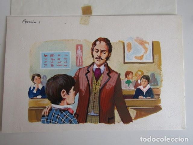 Comics: PINTURA ORIGINAL GOUACHE ILUSTRADOR &rdquo;DELFIN VILLA&rdquo; - CORAZON - LIBROS JUVENILES VOL. 5 - MAVES