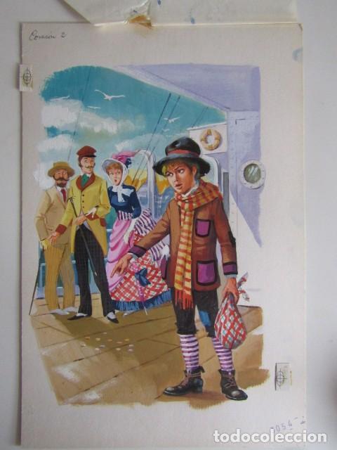 Comics: PINTURA ORIGINAL GOUACHE ILUSTRADOR &rdquo;DELFIN VILLA&rdquo; - CORAZON - LIBROS JUVENILES VOL. 5 - MAVES