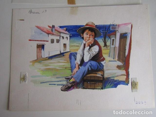 C&oacute;mics: PINTURA ORIGINAL GOUACHE ILUSTRADOR &rdquo;DELFIN VILLA&rdquo; - CORAZON - LIBROS JUVENILES VOL. 5 - MAVES