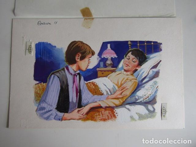 C&oacute;mics: PINTURA ORIGINAL GOUACHE ILUSTRADOR &rdquo;DELFIN VILLA&rdquo; - CORAZON - LIBROS JUVENILES VOL. 5 - MAVES