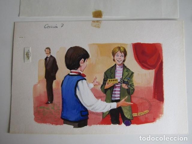 C&oacute;mics: PINTURA ORIGINAL GOUACHE ILUSTRADOR &rdquo;DELFIN VILLA&rdquo; - CORAZON - LIBROS JUVENILES VOL. 5 - MAVES