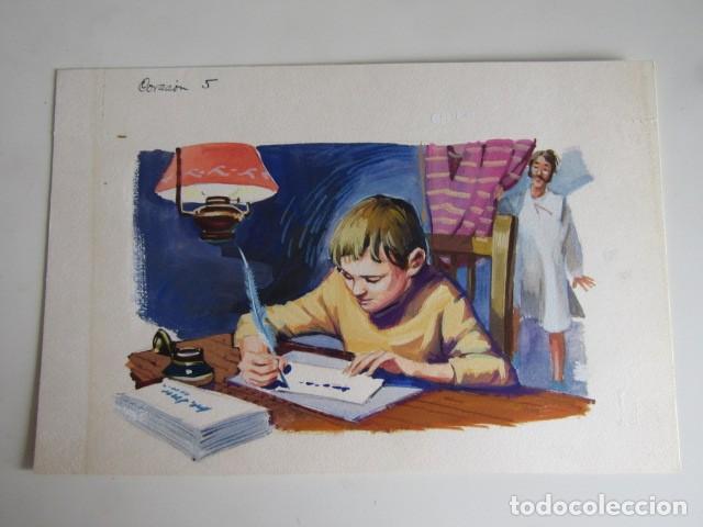 C&oacute;mics: PINTURA ORIGINAL GOUACHE ILUSTRADOR &rdquo;DELFIN VILLA&rdquo; - CORAZON - LIBROS JUVENILES VOL. 5 - MAVES