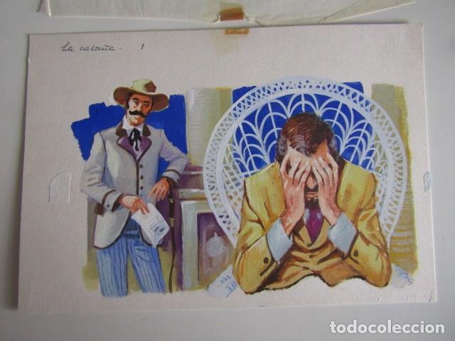 C&oacute;mics: PINTURA ORIGINAL GOUACHE ILUSTRADOR &rdquo;DELFIN VILLA&rdquo; - LA CABA&Ntilde;A DEL TIO TOM- LIBROS JUVENILES - MAVES