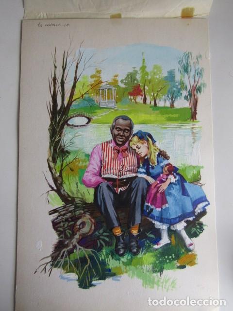 C&oacute;mics: PINTURA ORIGINAL GOUACHE ILUSTRADOR &rdquo;DELFIN VILLA&rdquo; - LA CABA&Ntilde;A DEL TIO TOM- LIBROS JUVENILES - MAVES