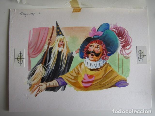 C&oacute;mics: PINTURA ORIGINAL GOUACHE ILUSTRADOR &rdquo;DELFIN VILLA&rdquo; - MUJERCITAS - LIBROS JUVENILES - VOL. 6 - MAVES