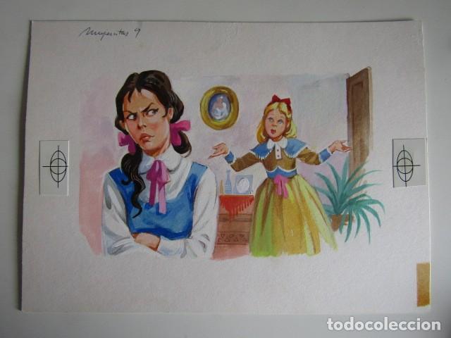 Comics: PINTURA ORIGINAL GOUACHE ILUSTRADOR &rdquo;DELFIN VILLA&rdquo; - MUJERCITAS - LIBROS JUVENILES - VOL. 6 - MAVES