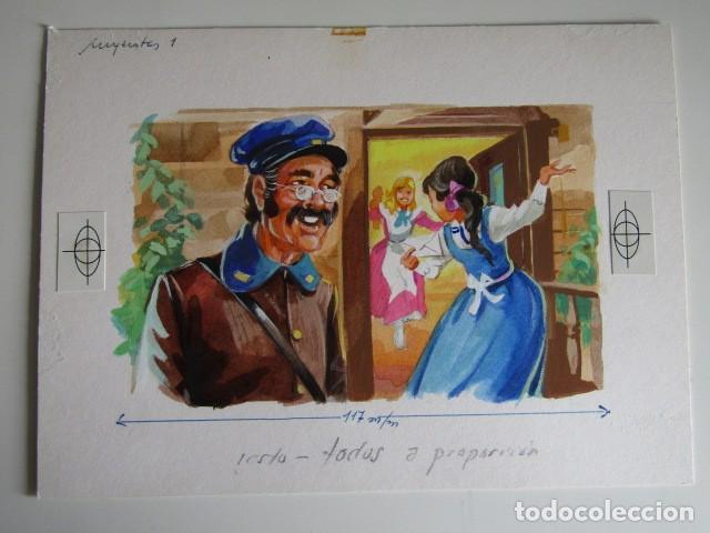 C&oacute;mics: PINTURA ORIGINAL GOUACHE ILUSTRADOR &rdquo;DELFIN VILLA&rdquo; - MUJERCITAS - LIBROS JUVENILES - VOL. 6 - MAVES