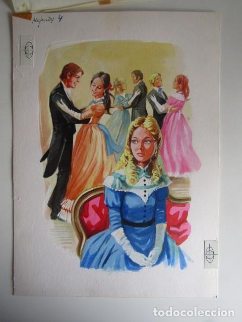 C&oacute;mics: PINTURA ORIGINAL GOUACHE ILUSTRADOR &rdquo;DELFIN VILLA&rdquo; - MUJERCITAS - LIBROS JUVENILES - VOL. 6 - MAVES