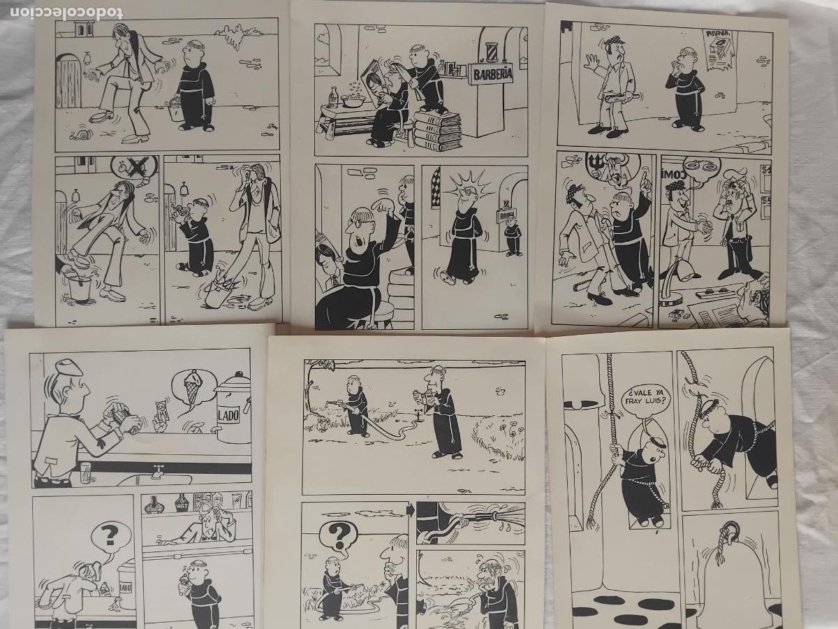 C&oacute;mics: 6 ORIGINALES DE COMIC. 15 X 21 CM.
