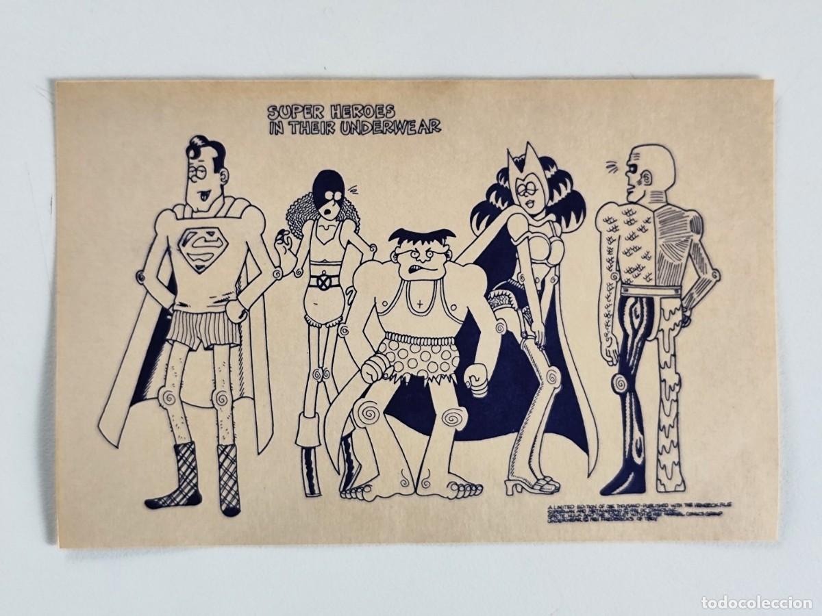 C&oacute;mics: FRED HEMBECK's card - &rdquo;Super Heroes in their Underwear&rdquo; ~ FantaCo Enterprises (1981) Limited-edition
