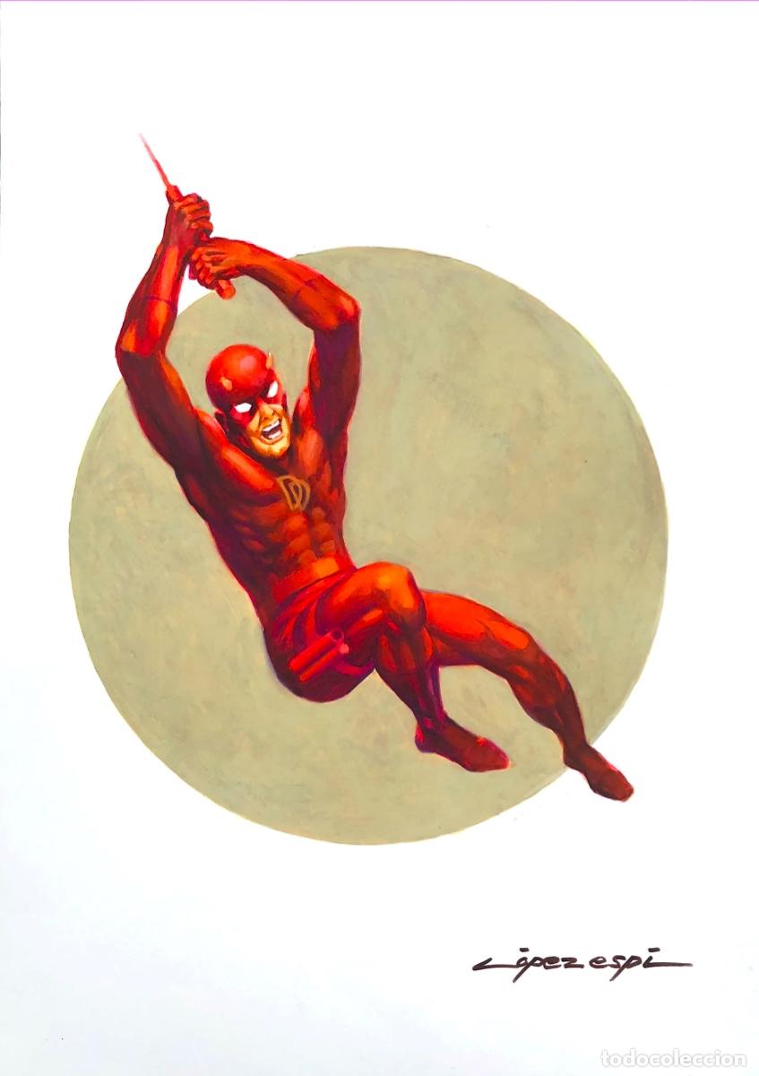 C&oacute;mics: LOPEZ ESPI ILUSTRACION ORIGINAL DAREDEVIL