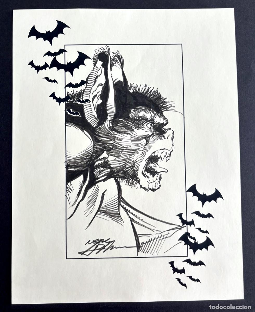 C&oacute;mics: NEAL ADAMS ILUSTRACION SKECHT ORIGINAL- MAN- BAT