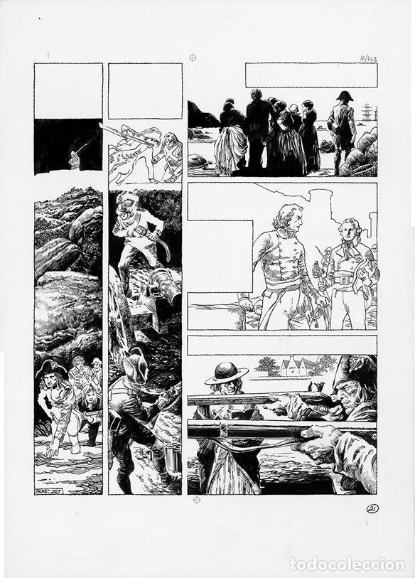 Comics: P&aacute;gina Original de Enric Si&oacute; - Histoire de France - La Libert&eacute; en Marche... p.21 - Larousse n.16
