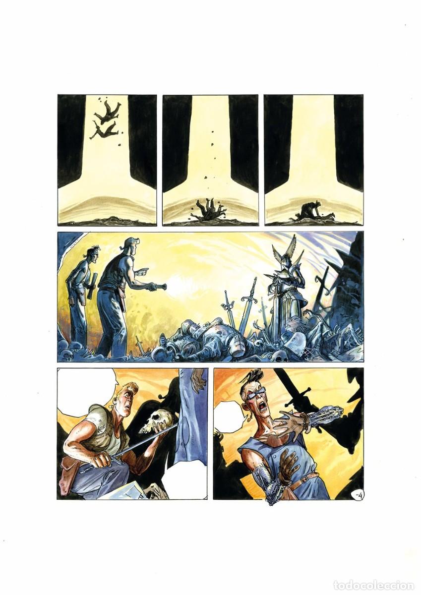 Comics: P&aacute;gina Original de Jos&eacute; Ortiz - Burton & Cyb - Excalibur p.4 - Zona 84
