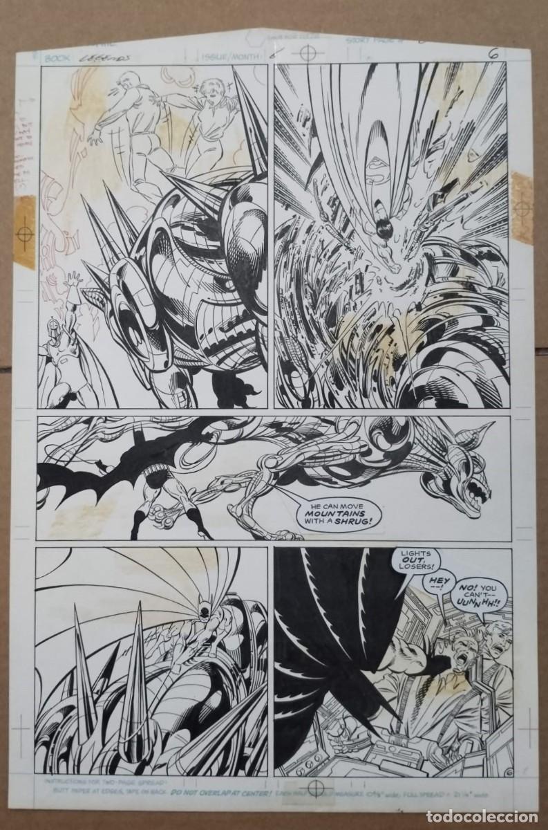 C&oacute;mics: P&aacute;gina Original C&oacute;mic &rdquo;Legends&rdquo; - John Byrne (DC Comics)