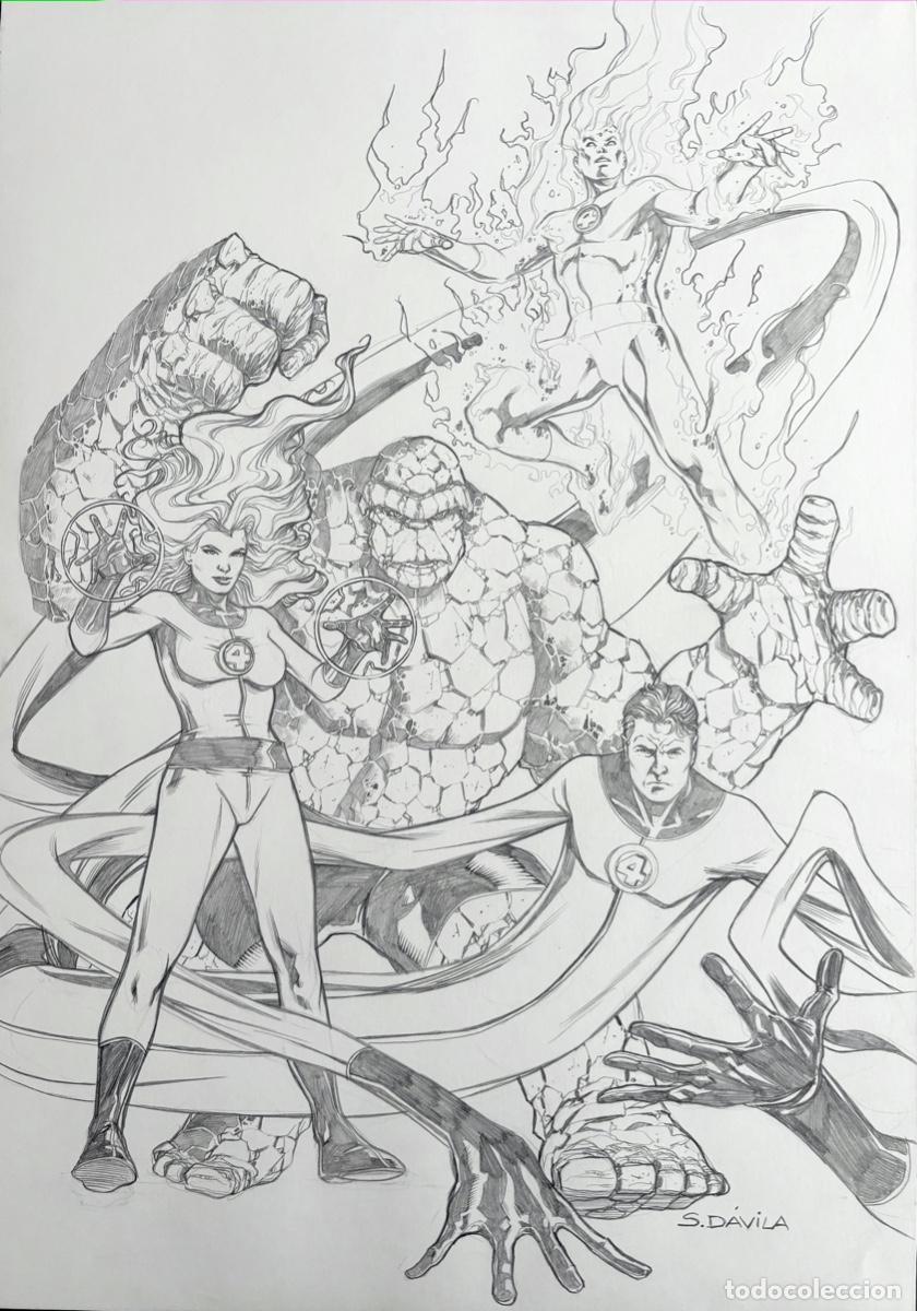 C&oacute;mics: SERGIO DAVILA ILUSTRACION A3 FANTASTIC FOUR