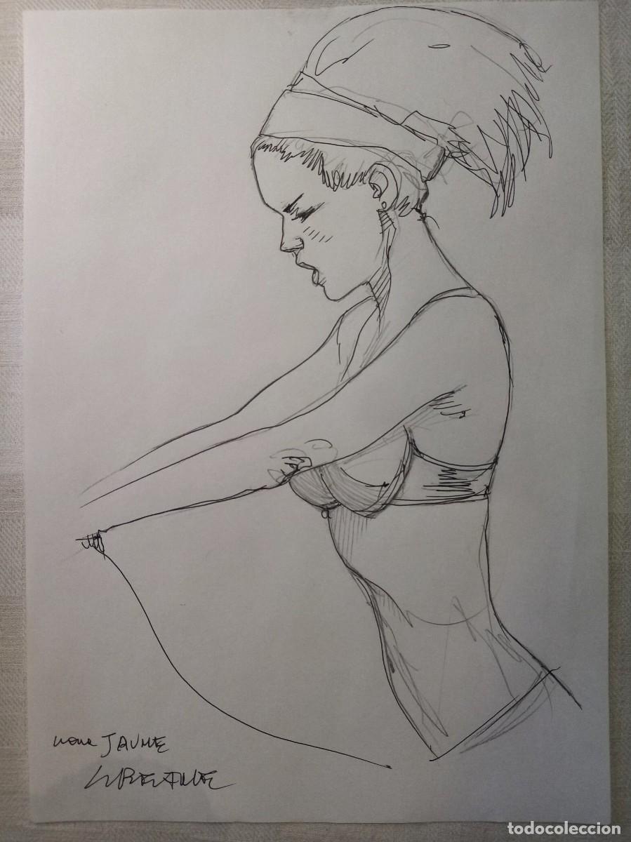 C&oacute;mics: DIBUJO ORIGINAL CHICA FIRMADO - TANINO LIBERATORE - DINA4