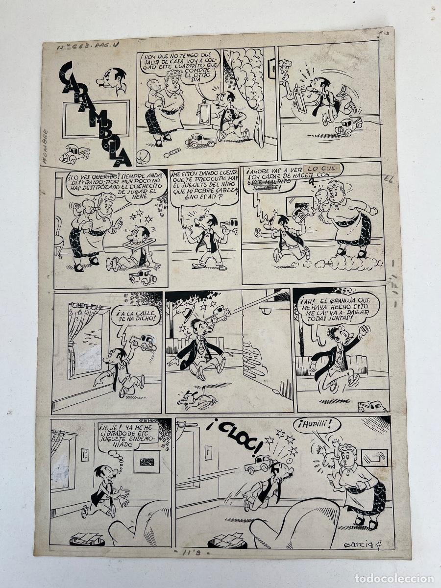 C&oacute;mics: DIBUJO PAGINA ORIGINAL DE CARAMBOLA DIBUJANTE GARCIA 47