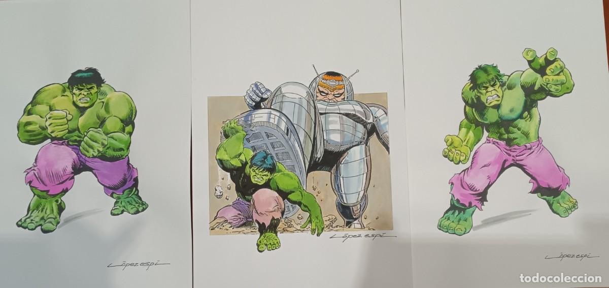 C&oacute;mics: 3 dibujos a4 la masa hulk Lopez espi