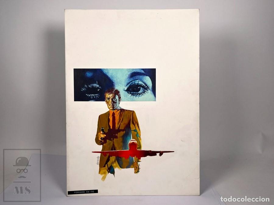 C&oacute;mics: Obra Original Portada ? Fernando Fern&aacute;ndez - Novela Espionaje / Acci&oacute;n - A&ntilde;os 60-70