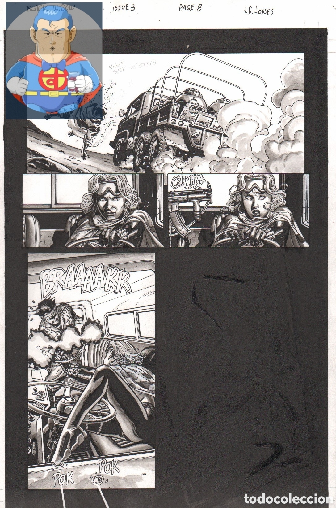 C&oacute;mics: Marvel Kinghts Black Widow pagina original JG Jones