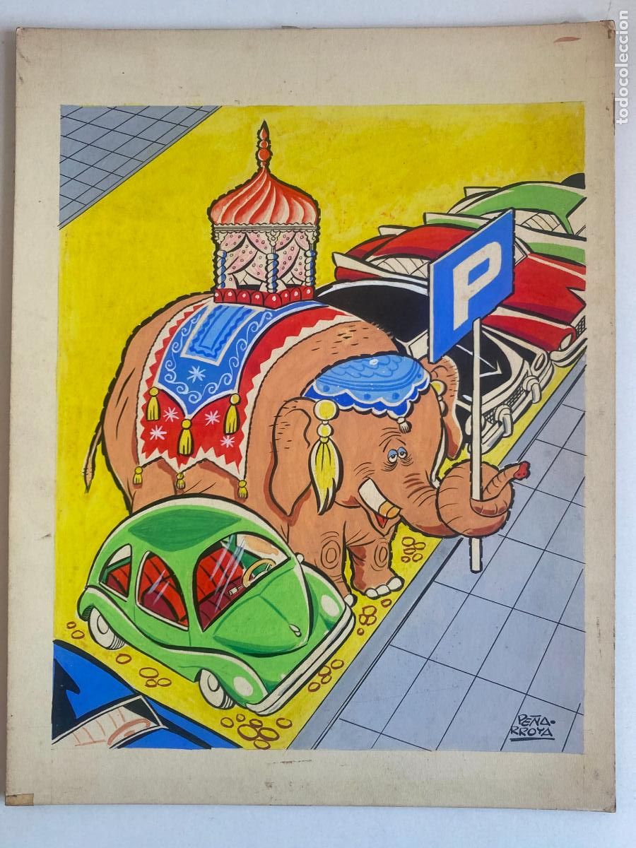 C&oacute;mics: ESPECTACULAR ORIGINAL DE PE&Ntilde;ARROYA, POSIBLEMENTE PORTADA, VER FOTOS