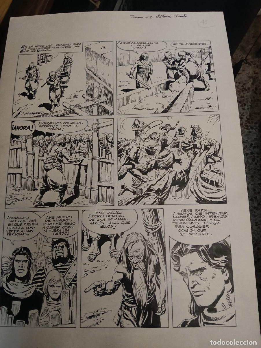 C&oacute;mics: PAGINA ORIGINAL CAPITAN TRUENO DE BERMEJO