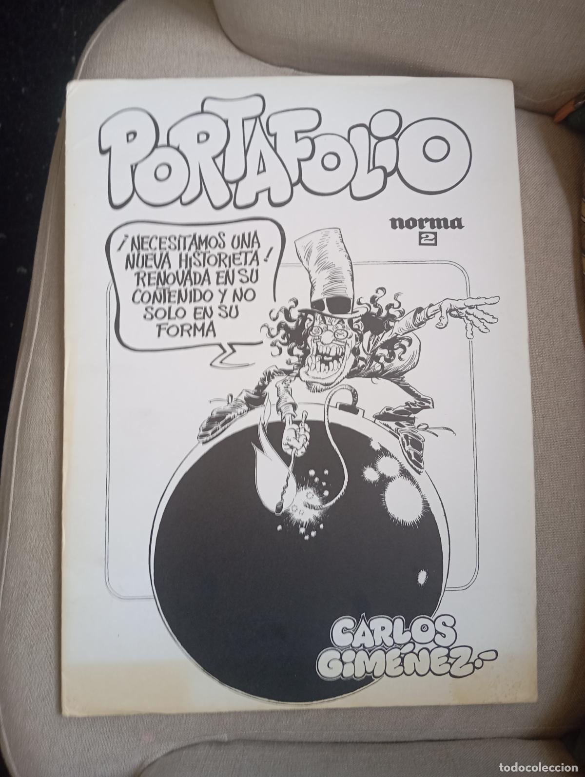 C&oacute;mics: PORTAFOLIO CARLOS GIMENEZ NORMA 2 /1981 FIRMADO COMPLETO CONTIENE 6 LAMINAS POR LAS DOS CARAS
