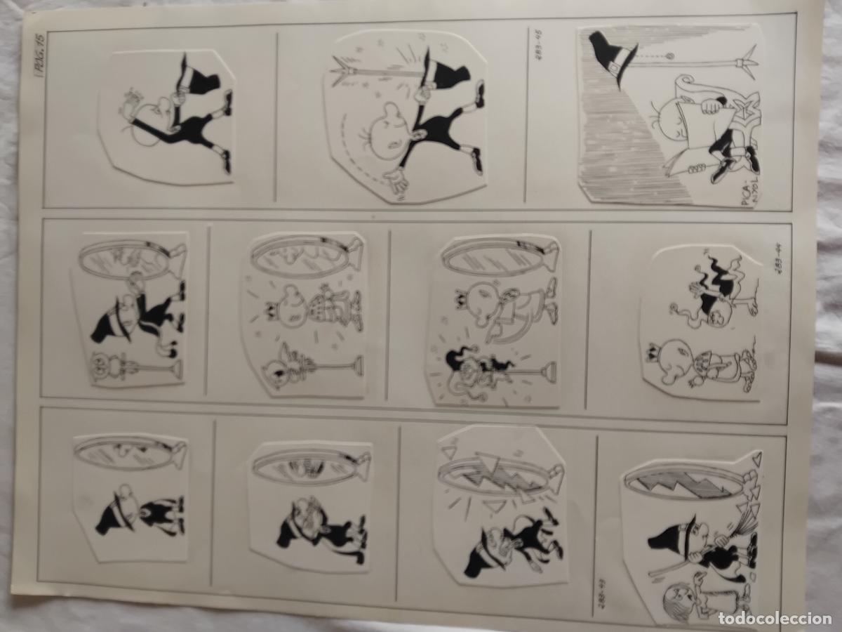 Comics: 3 TIRAS DE DIBUJOS ORIGINALES DE PICANYOL DE OT EL BRUIXOT.