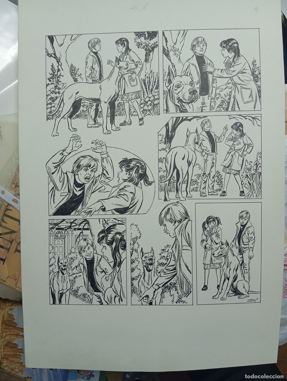 C&oacute;mics: ORIGINAL TINTA CARLOS FREIXAS FIRMADO 51 X 35 PERFECTO