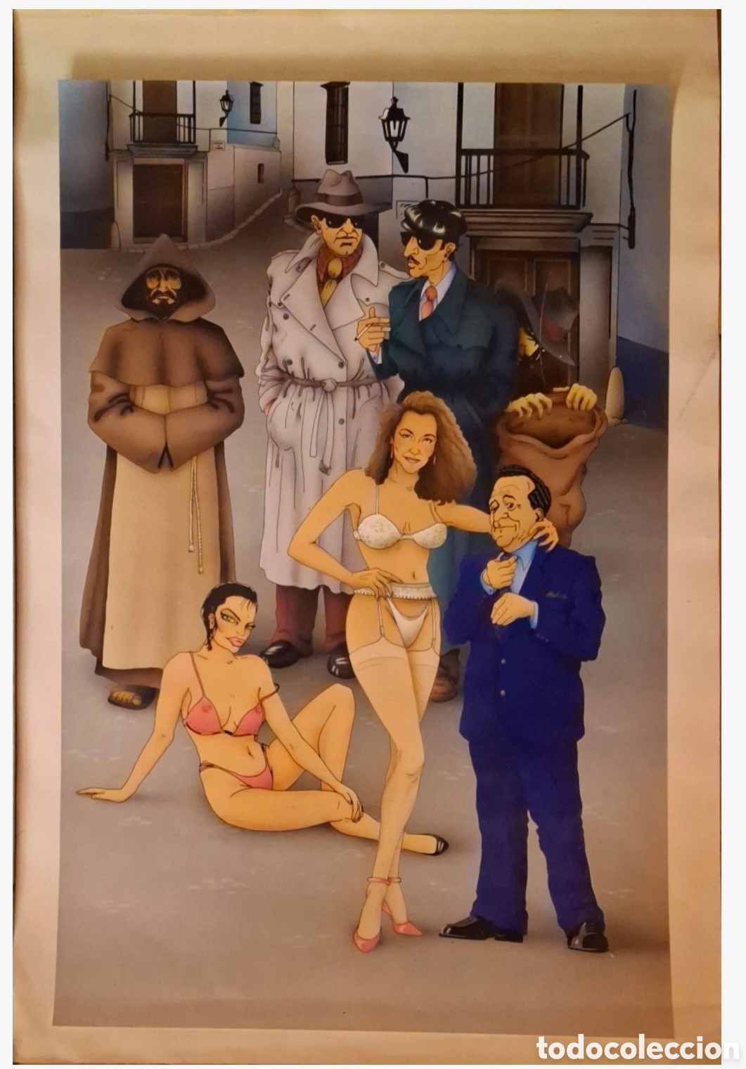 C&oacute;mics: Lote Maqueta Cine Original Azpiri 1993 y Pinturas Cortiella (Joan)